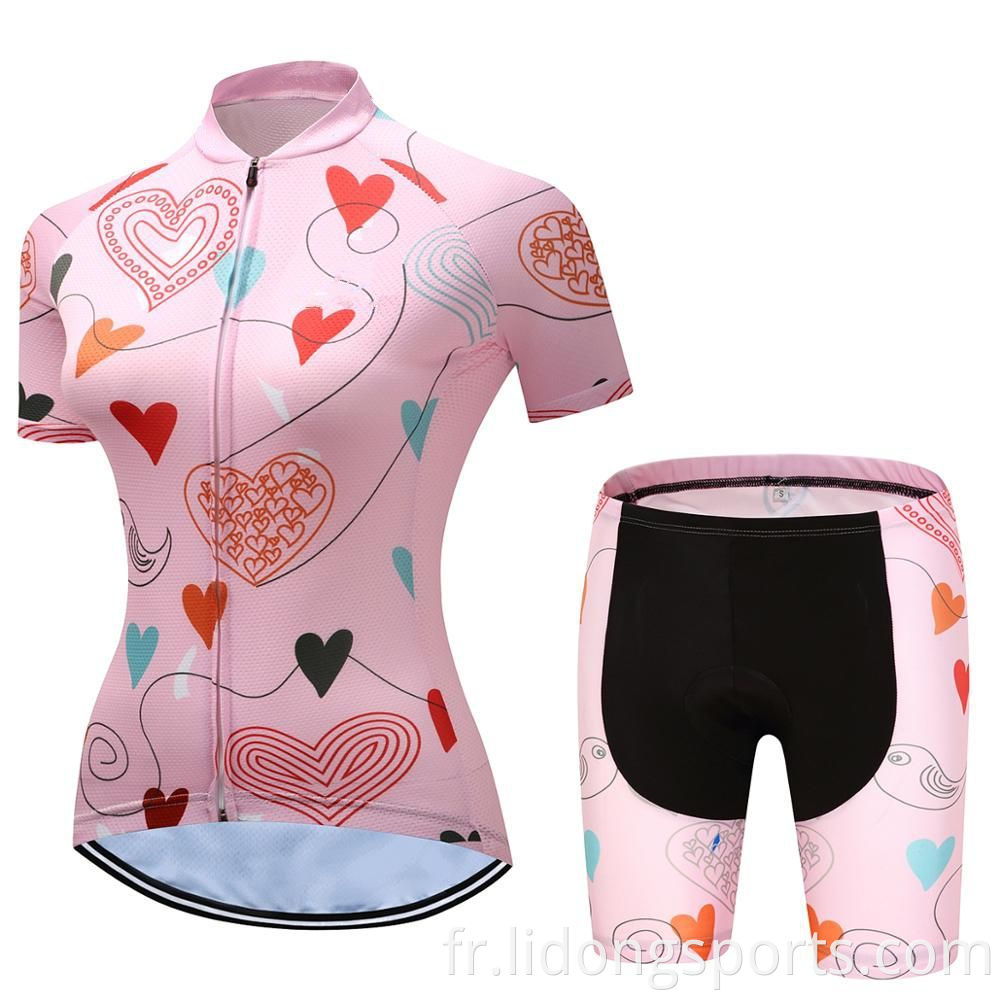 Fabricant OEM Custom Sportswear Suit Vêtements Bicycle Vêtements de vélo de vélo de vélo pour femmes